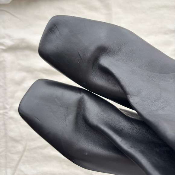 Franco Sarto Ankle Boots Square Toe Side zip Sz 8.5M - Picture 4 of 7